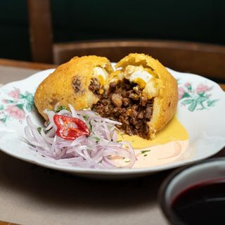 Papa rellena de carne