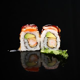 u133. Uramaki lantostino salmon blanbeado (8 Uds.)