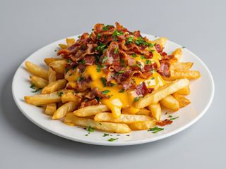 Papas Fritas Con Bacon Y Queso