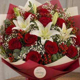 Ramo de Rosas y Lilium "S"