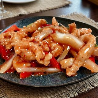 Tira De Pollo Con Salsa Teriyaki