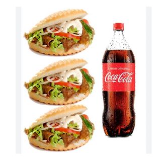 3 DONER KEBAB + PATATA GAJO + 1 LITRO