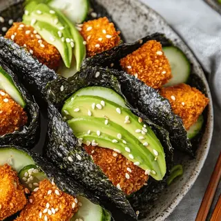 Sushi taco de tofu