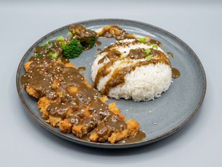 Arroz con pollo crujiente