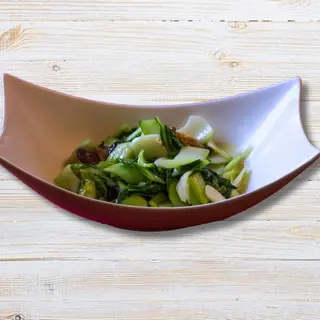 Pak Choi Salteado Con Shitaki