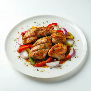 48. Chicken Jalfrezi,Pollo Cocinado Con Pimientos