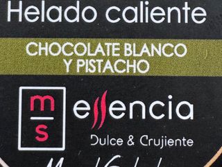 Helado Caliente de Pistacho y Chocolate