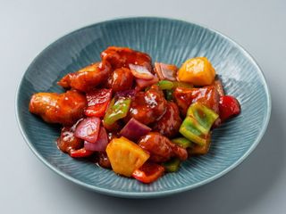 Bolitas De Lomo Caramelizado Con Salsa Agridulce