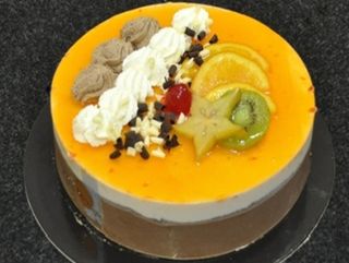 Tarta Mousse de Naranja-Frambuesa