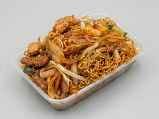 Tallarines especial a la plancha 