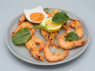 Langostinos Planchados A La Sal