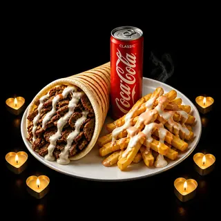 MENU XL SOLO CARNE(DOBLE PAN TORTA)