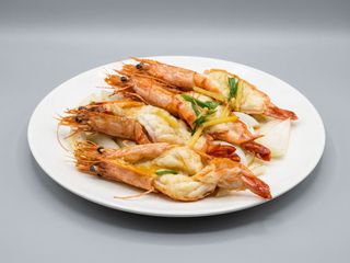 Langostinos Abiertos A La Plancha