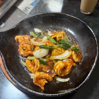 122. Langostinos Con Jengibre Y Cebolleta A La Plancha