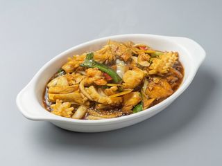 Marisco Con Jengibre Y Cebolleta A La Plancha