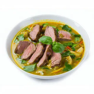 Pato Con Verduras Con Leche De Coco Y Curry Verde