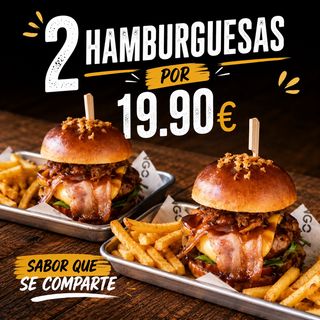 Promo 2 Hamburguesas Messi por 19.90€