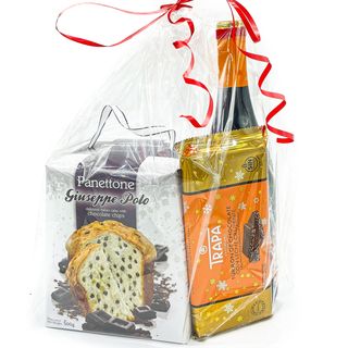 Lote Regalo NAVIDAD Vino+Turrón+Panettone