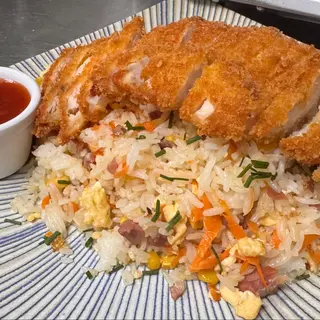 Arroz pollo panko
