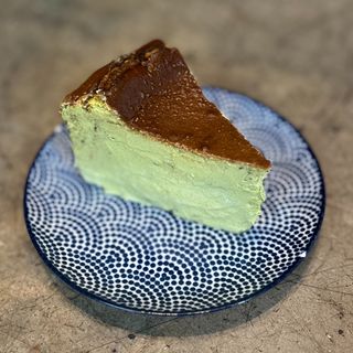 Cheese cake de té matcha 