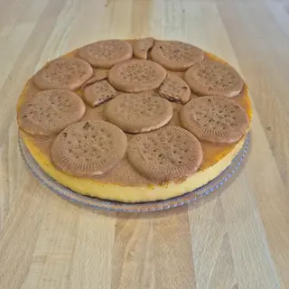 Tarta de natilla y galletas