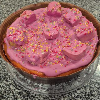 Tarta de queso y pantera rosa