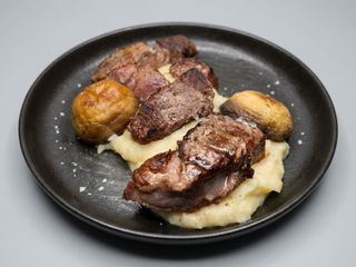 Pluma Ibèrica A La Brasa, parmentier de patata i Xampinyons