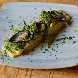 Paccheri mare e orto