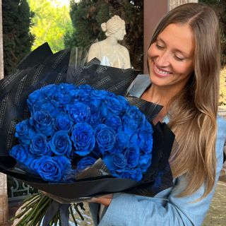 Ramo de 50 rosas azules