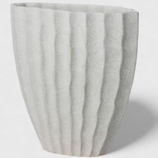 Jarron columna esculpida grande