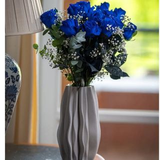 Bouquet 12 rosas azules