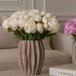 bouquet 20 peonias blancas