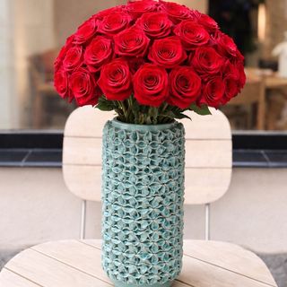 Ramo 50 rosas con jarron