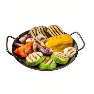 Parrillada de verduras y salsa pesto