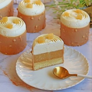 Charlotte de pera y vainilla