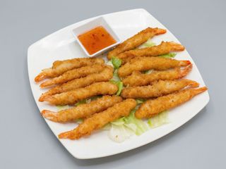 Langostinos rebozados