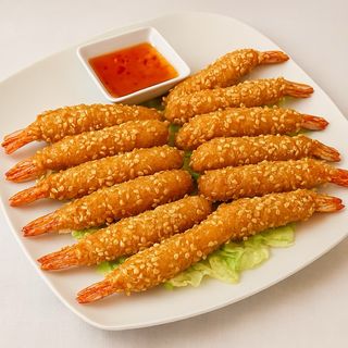 Langostinos fritos al sésamo