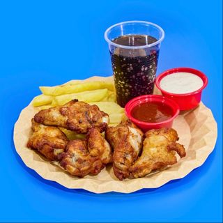 MENÚ Alitas de Pollo (5 Uds.)
