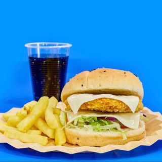 MENÚ Hamburguesa de Pollo (حلال)