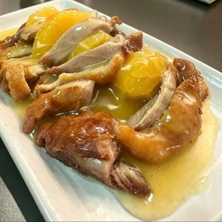 Pato con naranja