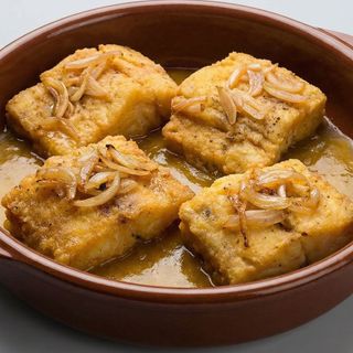 Bacalao a la llauna (ración)