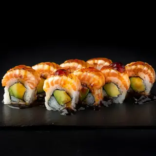 Uramaki de salmón abure (8 pzs.) 