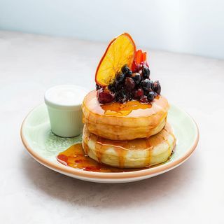 Pancakes Con  Sirope  De  Maple