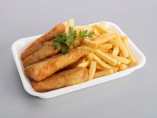 Plato Churros De Pescado Con Papas