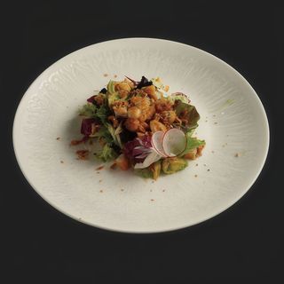 Ensalada con tempura langostino N3