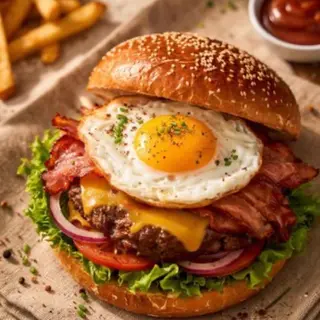 Menú Hamburguesa Con Huevo