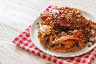 Cangrejo Chino Salteado Con Salsa De Soja