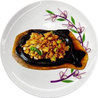 Pollo a la plancha volcán