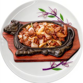 Ternera a la plancha volcán