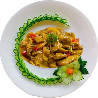 Cerdo Con Salsa Curry